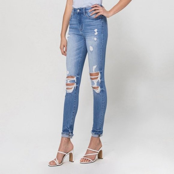 *NEW* Flying Monkey High-Rise Ankle Skinny Jeans - Picture 2 of 8